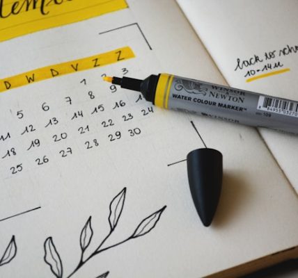 highlight calendar with stabilo